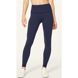 Lululemon High Rise Wunder Under Tummy Control Full Length Leggings in Blue